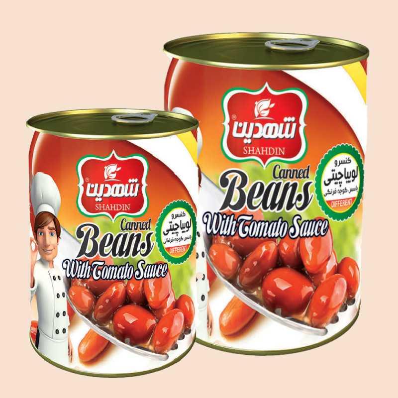 کنسرو لوبیا با قارچ12ع شهدین