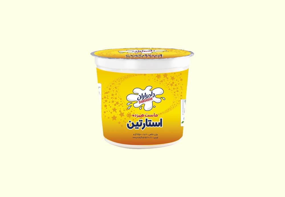 ماست همزده پرچرب استارتین750گ دامداران