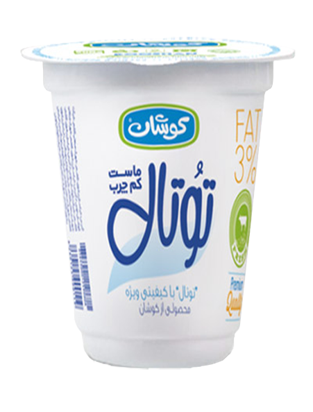 ماست900گ لیوان توتال کوشان